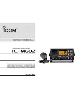 Icom IC-M602 Instruction Manual preview