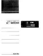Preview for 1 page of Icom IC-M800 Instruction Manual