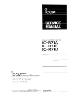 Preview for 1 page of Icom IC-R71A Service Manual