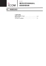 Предварительный просмотр 1 страницы Icom iC- r8500 Service  Manual Addendum