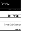 Preview for 1 page of Icom IC-T7H Instruction Manual