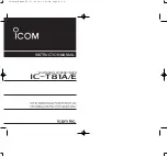 Preview for 1 page of Icom IC-T81A Instruction Manual