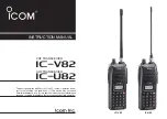 Preview for 1 page of Icom IC-V82 Instruction Manual