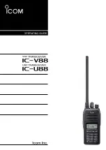 Preview for 1 page of Icom Ic-V88 Operating Manual