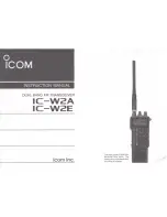 Preview for 1 page of Icom IC-W2A Instruction Manual