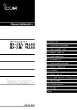 Preview for 1 page of Icom ID-31A PLUS Advanced Manual