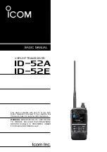 Preview for 1 page of Icom ID-52A Basic Manual