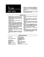 Preview for 1 page of Icom PS-125 Instructions