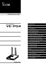 Icom VE-PG4 Operating Manual preview