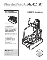 ICON Health & Fitness NordicTrack A.C.T User Manual preview