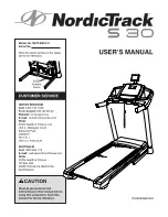 ICON Health & Fitness NordicTrack S 30 User Manual preview