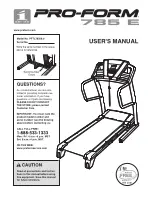 Preview for 1 page of ICON Health & Fitness PFTL78508.0 User Manual