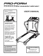 ICON Health & Fitness PRO-FORM 560 Crosstrainer User Manual preview