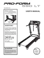 ICON Health & Fitness PRO-FORM 590 LT User Manual preview