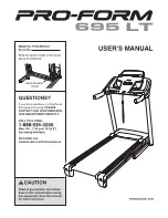 ICON Health & Fitness PRO-FORM 695 LT User Manual preview