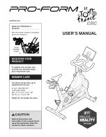 ICON Health & Fitness PRO-FORM Le Tour de France CBC User Manual preview