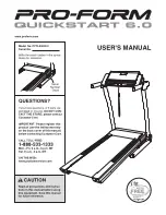 ICON Health & Fitness PRO-FORM QUICKSTART 6.0 User Manual preview