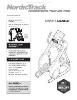 ICON NordicTrack FREESTRIDE TRAINER FS9i User Manual preview