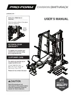 Preview for 1 page of ICON PRO-FORM CARBON SMITHRACK User Manual