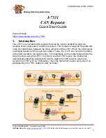 Preview for 1 page of ICP DAS USA CAN Repeater I-7531 Quick Start Manual
