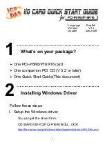 Preview for 1 page of ICP DAS USA PCI-P8R8 Quick Start Manual