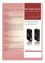 Предварительный просмотр 1 страницы ICP DAS USA PDS-220F Series Firmware Update