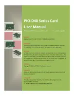 Preview for 1 page of ICP DAS USA PIO-D48 User Manual