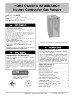 ICP Induced Combustion Gas Furnace Owner'S Information preview