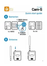 Предварительный просмотр 1 страницы ICU CLOM CAM S Quick Start Manual