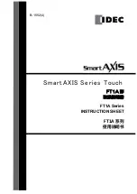 Preview for 1 page of IDEC SmartAXIS Touch FT1A Series Instruction Sheet