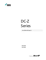 Предварительный просмотр 1 страницы Idis DC-Z1163 Installation Manual