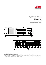 IDK FDX-16 User Manual preview