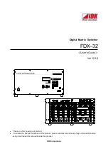 IDK FDX-32 User Manual preview