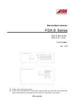 IDK FDX-S Series User Manual preview