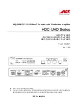 IDK HDC-UHD Series User Manual preview