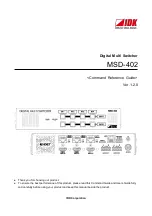 IDK MSD-402 Command Reference Manual preview