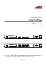 IDK MSD-501 Command Reference Manual preview