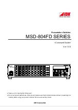 IDK MSD-804FD Series Command Manual preview