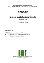 Предварительный просмотр 1 страницы IEI Technology GPOE-2P Quick Installation Manual