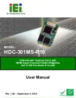 Preview for 1 page of IEI Technology HDC-301MS-R10 User Manual