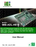 IEI Technology IMB-ADL-H610 User Manual предпросмотр