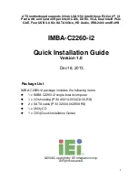 IEI Technology IMBA-C2260-i2 Quick Installation Manual предпросмотр