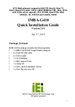 IEI Technology IMBA-G410 Quick Installation Manual preview