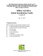 IEI Technology IMBA-G412ISA Quick Installation Manual preview