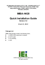 IEI Technology IMBA-H420 Quick Installation Manual preview