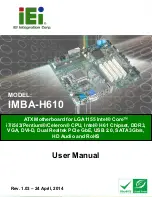 IEI Technology IMBA-H610 User Manual preview