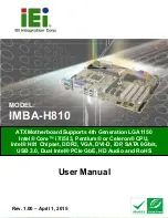 IEI Technology IMBA-H810 User Manual preview
