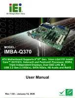 IEI Technology IMBA-Q370-R20 User Manual предпросмотр