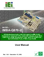 IEI Technology IMBA-Q870-i2 User Manual предпросмотр