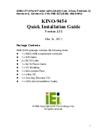 IEI Technology KINO-9454 Quick Installation Manual preview